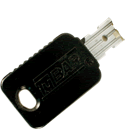 CompX TuBAR Key Nickel Silver with Plastic Overmold