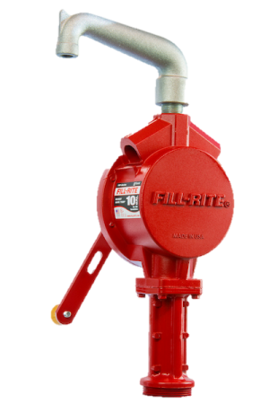 Fill Rite FR113 Rotary Hand Pump with Telescoping Steel Suction Pipe and Pail Spout