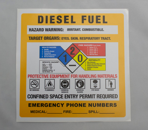 DIESEL FUEL DECAL - National Petroleum Equipment